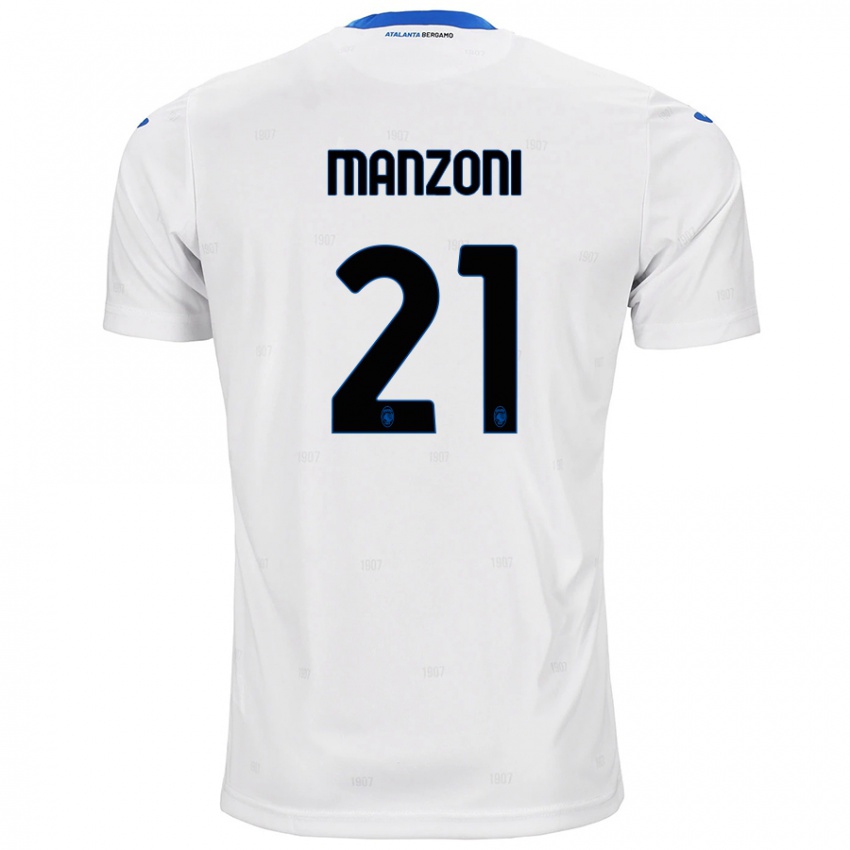 Mujer Camiseta Alberto Manzoni #21 Blanco 2ª Equipación 2024/25 La Camisa México