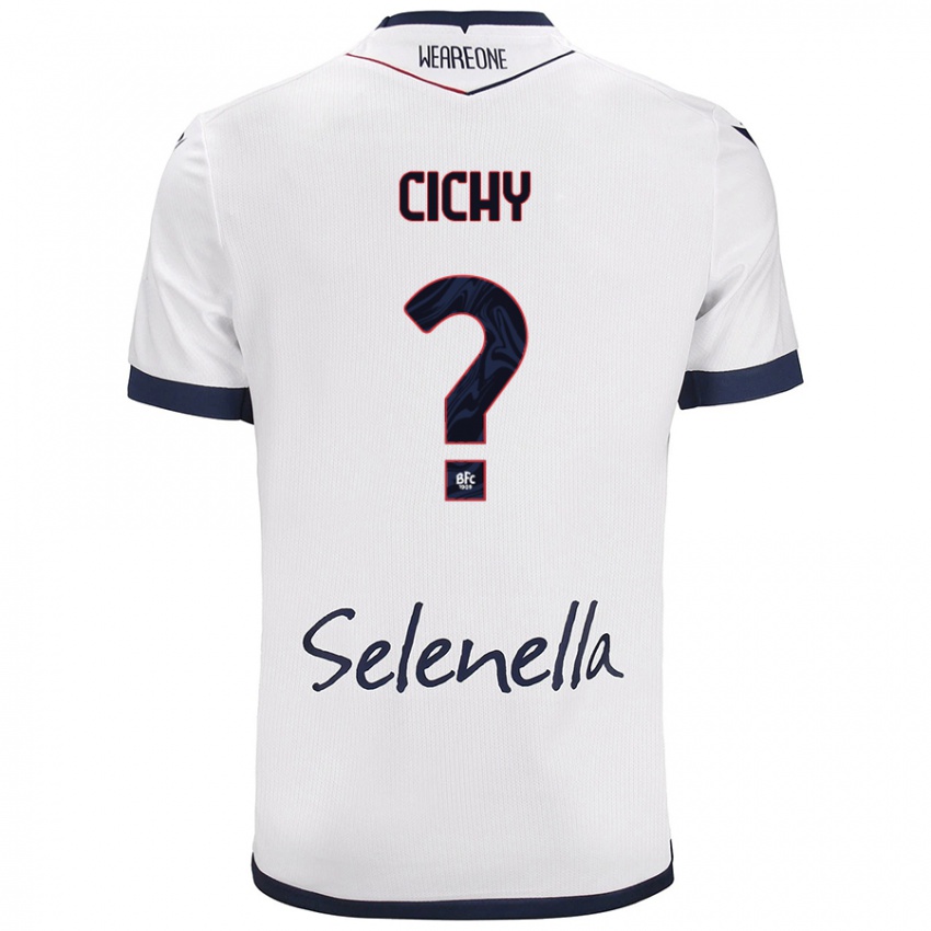 Mujer Camiseta Natan Cichy #0 Blanco Azul Real 2ª Equipación 2024/25 La Camisa México