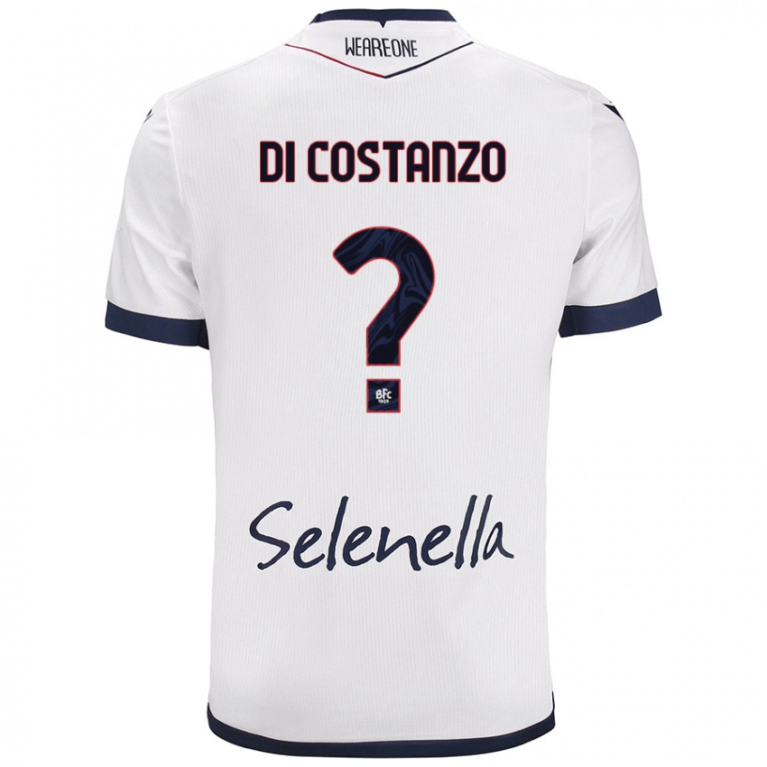 Mujer Camiseta Raffaele Maria Di Costanzo #0 Blanco Azul Real 2ª Equipación 2024/25 La Camisa México