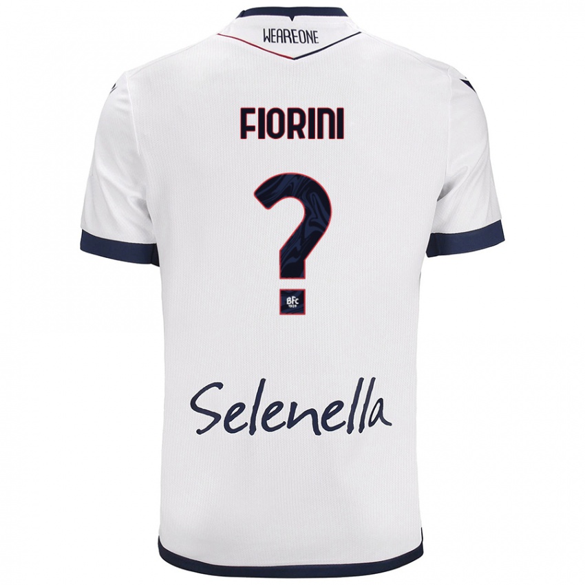 Mujer Camiseta Mattia Fiorini #0 Blanco Azul Real 2ª Equipación 2024/25 La Camisa México