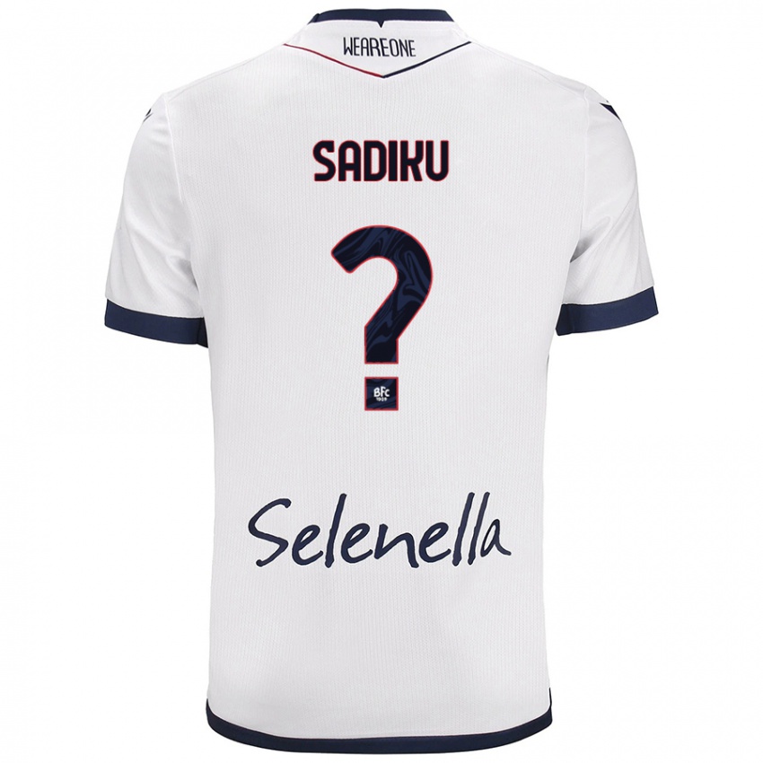 Mujer Camiseta Bamir Sadiku #0 Blanco Azul Real 2ª Equipación 2024/25 La Camisa México