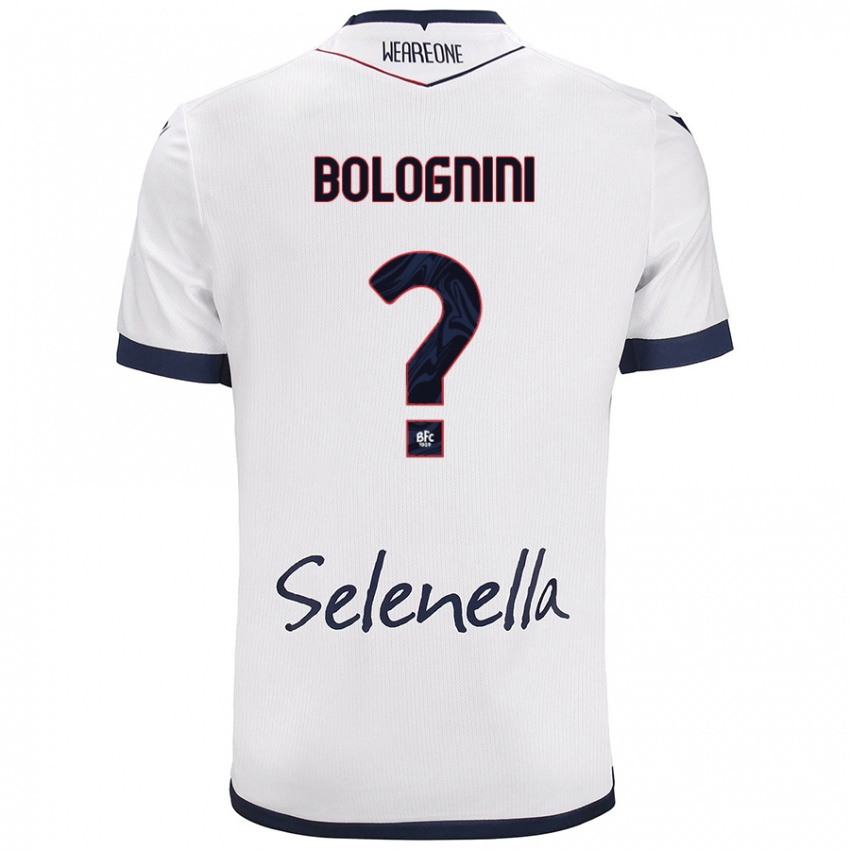 Mujer Camiseta Andrea Bolognini #0 Blanco Azul Real 2ª Equipación 2024/25 La Camisa México