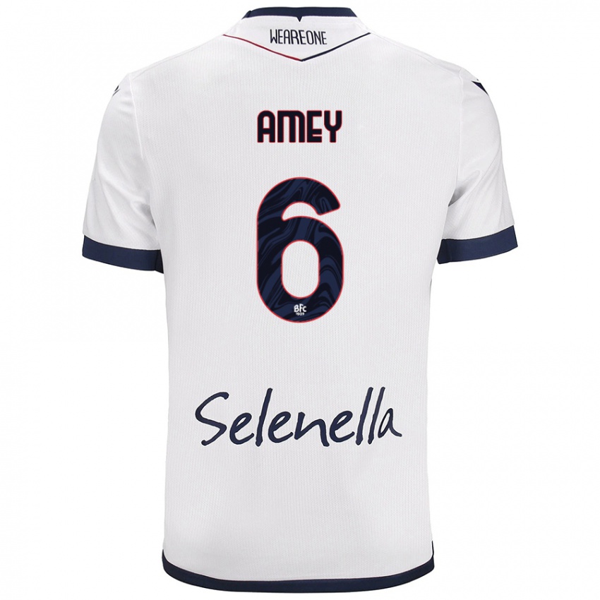 Mujer Camiseta Wisdom Amey #6 Blanco Azul Real 2ª Equipación 2024/25 La Camisa México