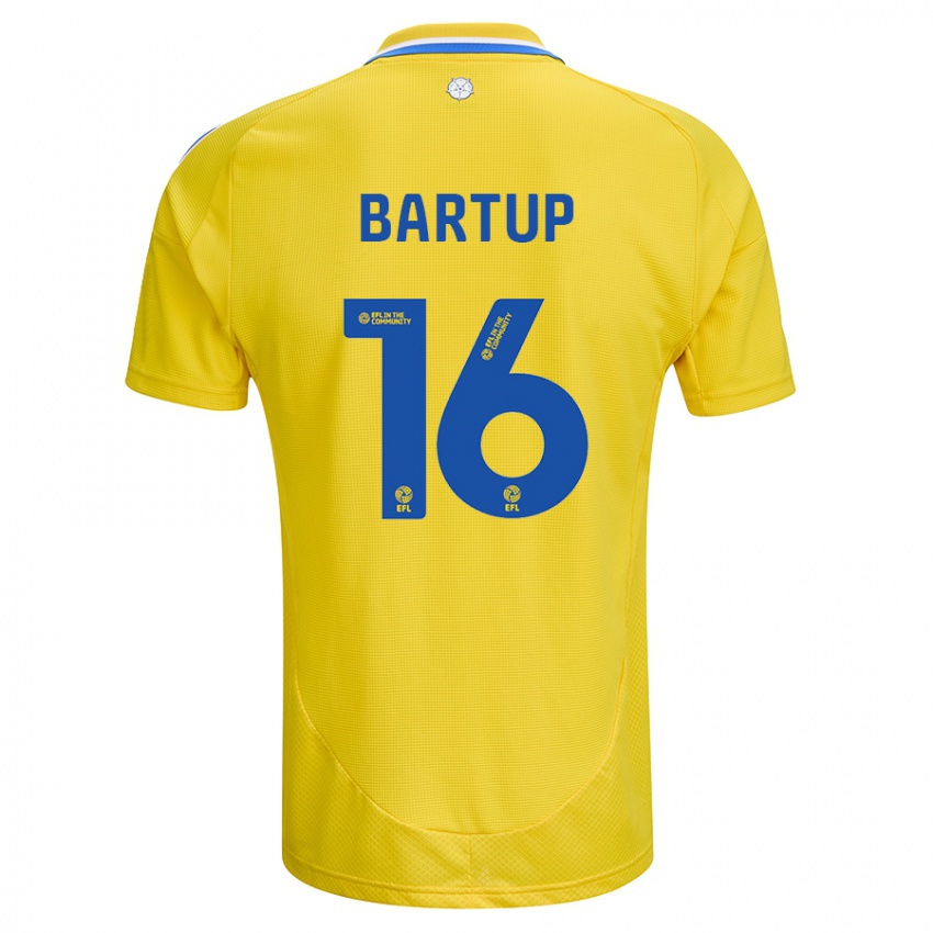 Mujer Camiseta Laura Bartup #16 Amarillo Azul 2ª Equipación 2024/25 La Camisa México