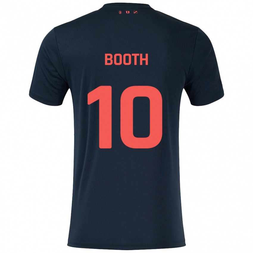 Mujer Camiseta Taylor Booth #10 Negro Rojo 2ª Equipación 2024/25 La Camisa México