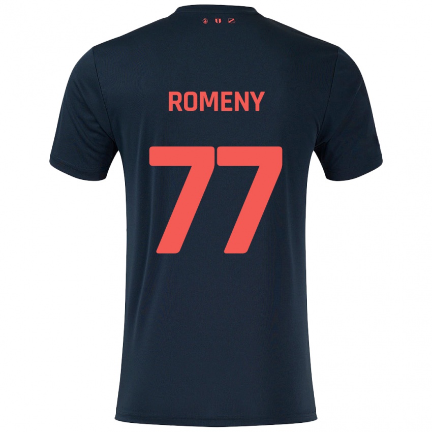 Mujer Camiseta Ole Romeny #77 Negro Rojo 2ª Equipación 2024/25 La Camisa México