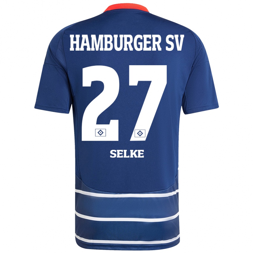 Mujer Camiseta Davie Selke #27 Azul Oscuro 2ª Equipación 2024/25 La Camisa México