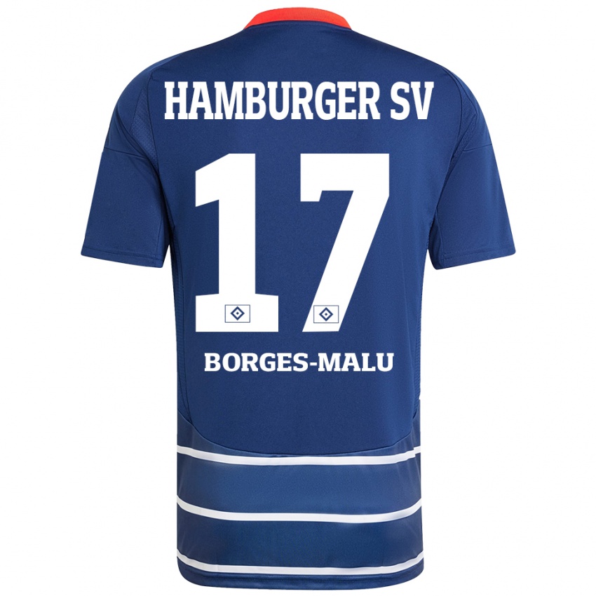 Mujer Camiseta Louis Borges-Malu #17 Azul Oscuro 2ª Equipación 2024/25 La Camisa México