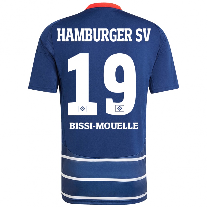 Mujer Camiseta Jason Bissi-Mouelle #19 Azul Oscuro 2ª Equipación 2024/25 La Camisa México