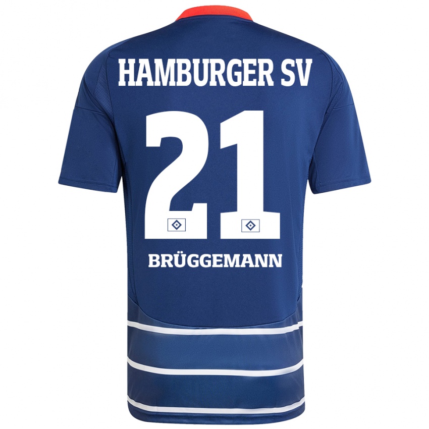 Mujer Camiseta William Brüggemann #21 Azul Oscuro 2ª Equipación 2024/25 La Camisa México