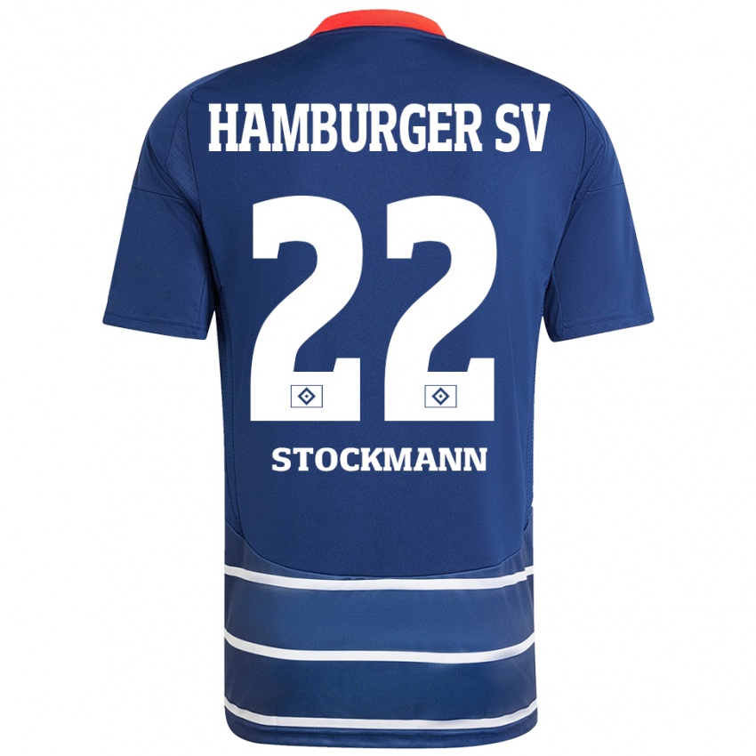 Mujer Camiseta Sarah Stöckmann #22 Azul Oscuro 2ª Equipación 2024/25 La Camisa México