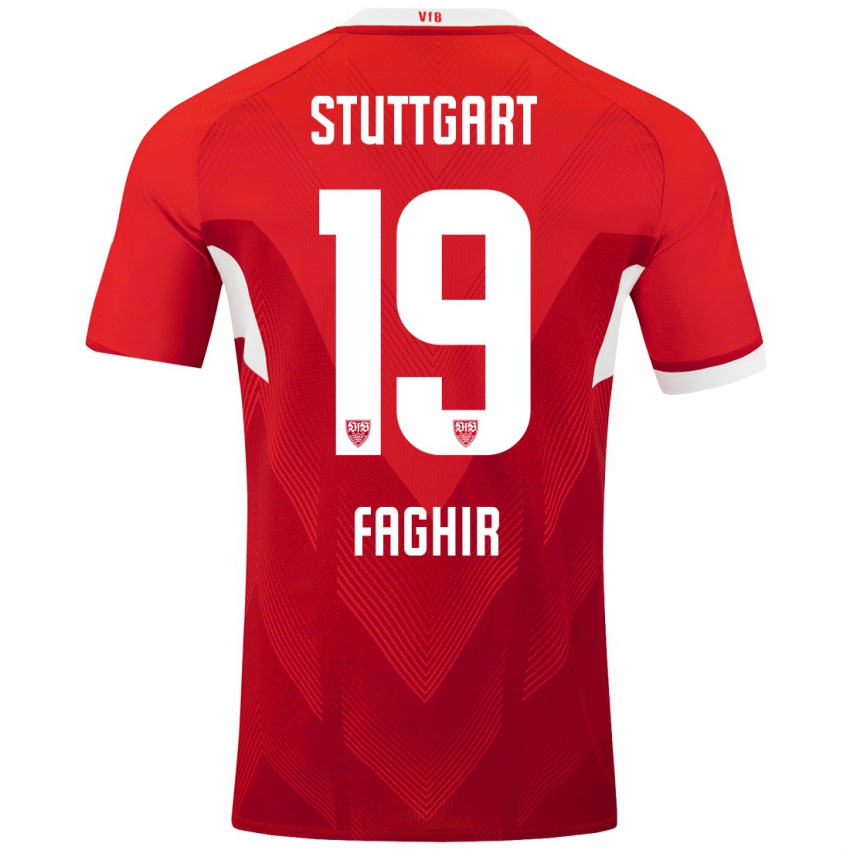 Mujer Camiseta Wahid Faghir #19 Rojo Blanco 2ª Equipación 2024/25 La Camisa México