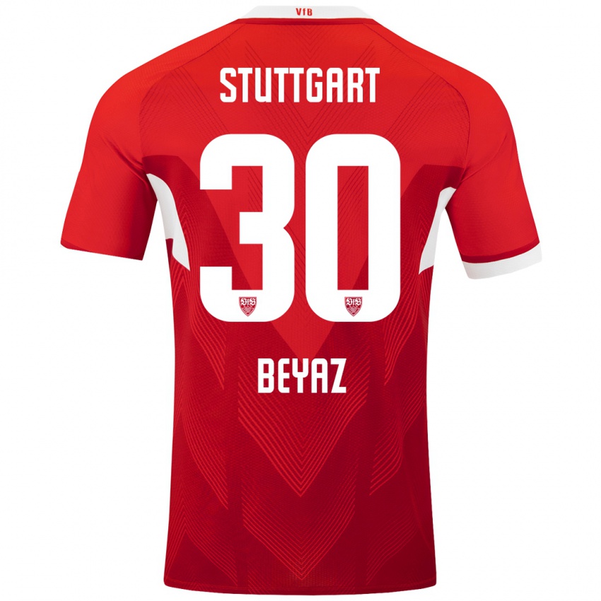 Mujer Camiseta Ömer Beyaz #30 Rojo Blanco 2ª Equipación 2024/25 La Camisa México