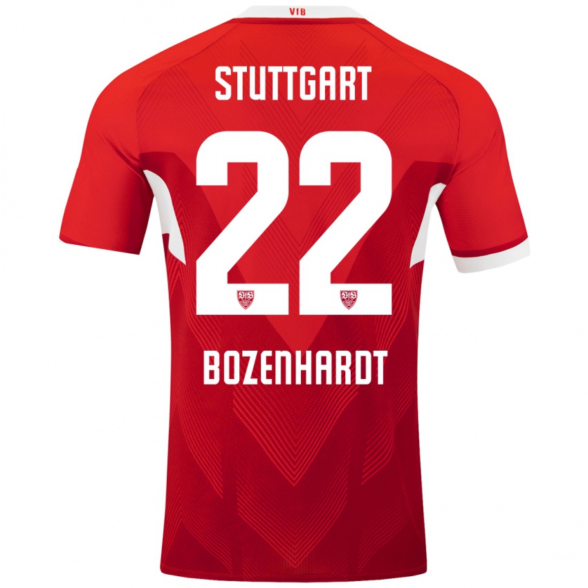 Mujer Camiseta Laura Bozenhardt #22 Rojo Blanco 2ª Equipación 2024/25 La Camisa México