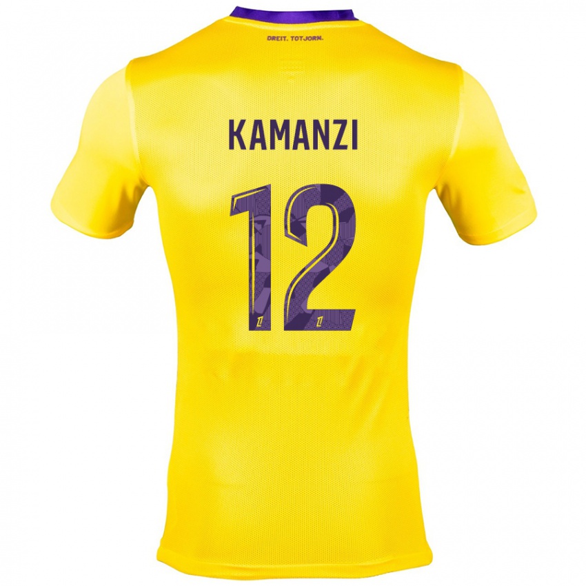 Mujer Camiseta Warren Kamanzi #12 Amarillo Morado 2ª Equipación 2024/25 La Camisa México