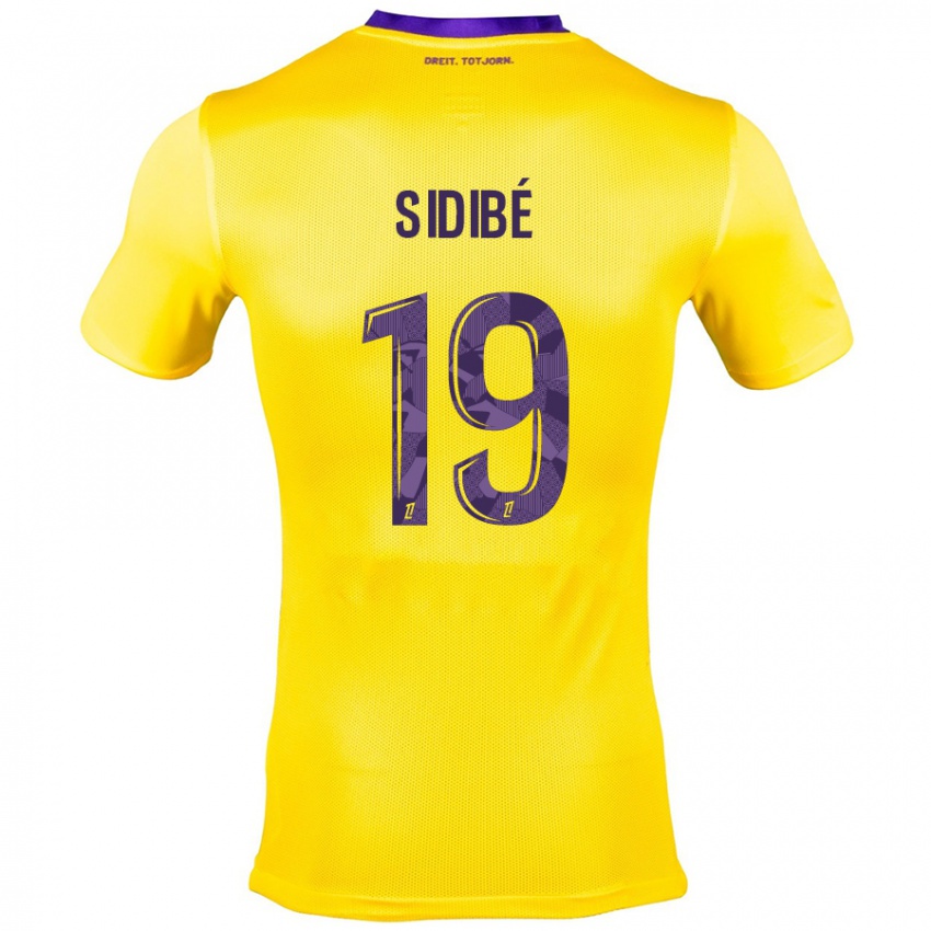 Mujer Camiseta Djibril Sidibé #19 Amarillo Morado 2ª Equipación 2024/25 La Camisa México