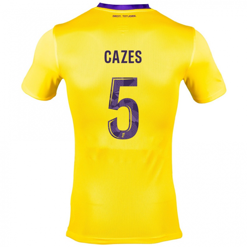 Mujer Camiseta Manon Cazes #5 Amarillo Morado 2ª Equipación 2024/25 La Camisa México