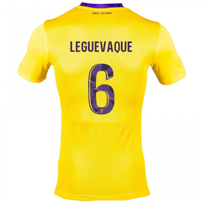 Mujer Camiseta Laurie Leguevaque #6 Amarillo Morado 2ª Equipación 2024/25 La Camisa México