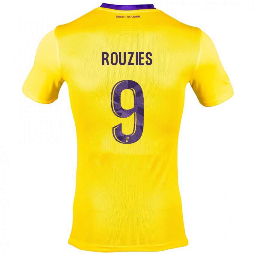 Mujer Camiseta Manon Rouzies #9 Amarillo Morado 2ª Equipación 2024/25 La Camisa México