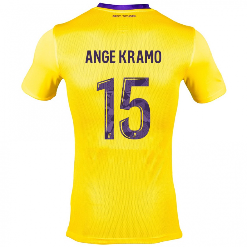 Mujer Camiseta Marie Ange Kramo #15 Amarillo Morado 2ª Equipación 2024/25 La Camisa México