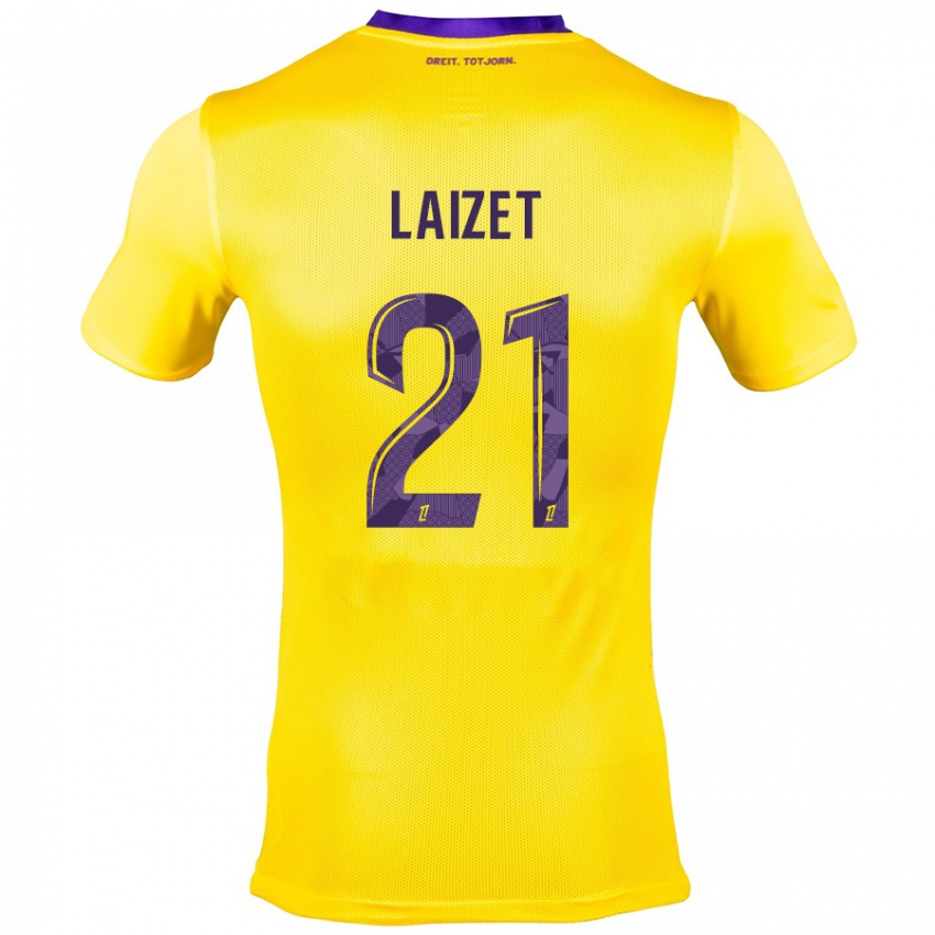 Mujer Camiseta Emma Laizet #21 Amarillo Morado 2ª Equipación 2024/25 La Camisa México