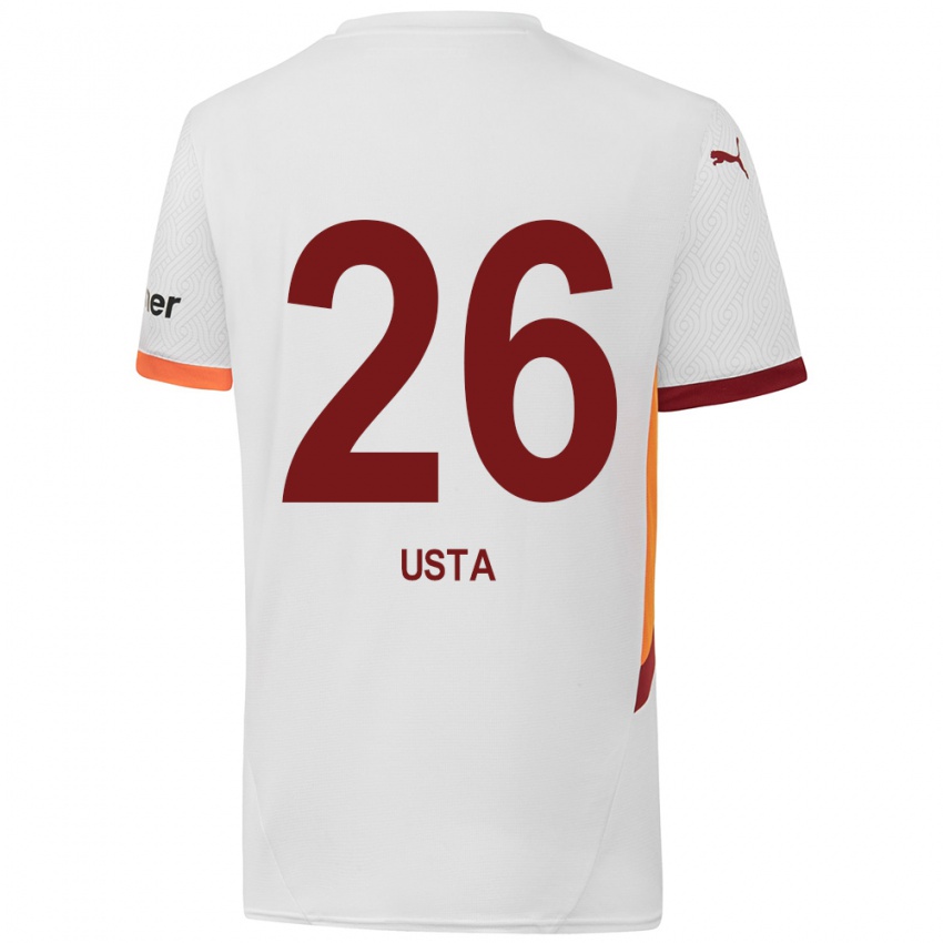 Mujer Camiseta Alanur Usta #26 Blanco Amarillo Rojo 2ª Equipación 2024/25 La Camisa México