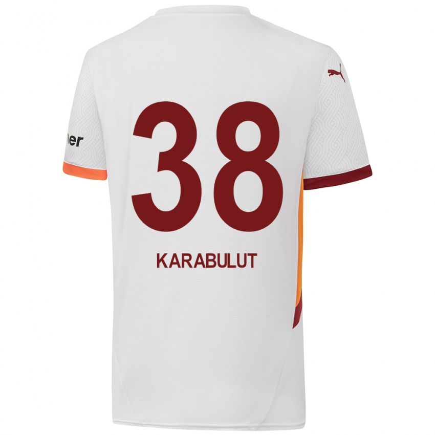 Mujer Camiseta Arzu Karabulut #38 Blanco Amarillo Rojo 2ª Equipación 2024/25 La Camisa México