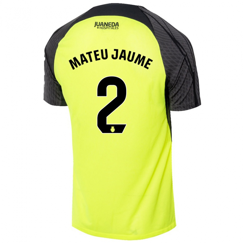 Mujer Camiseta Mateu Morey Bauza #2 Verde Fluorescente Negro 2ª Equipación 2024/25 La Camisa México