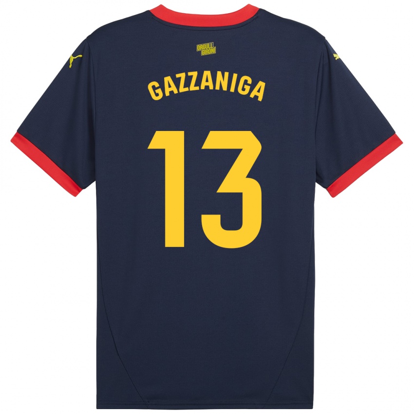 Mujer Camiseta Paulo Gazzaniga #13 Azul Marino Rojo 2ª Equipación 2024/25 La Camisa México