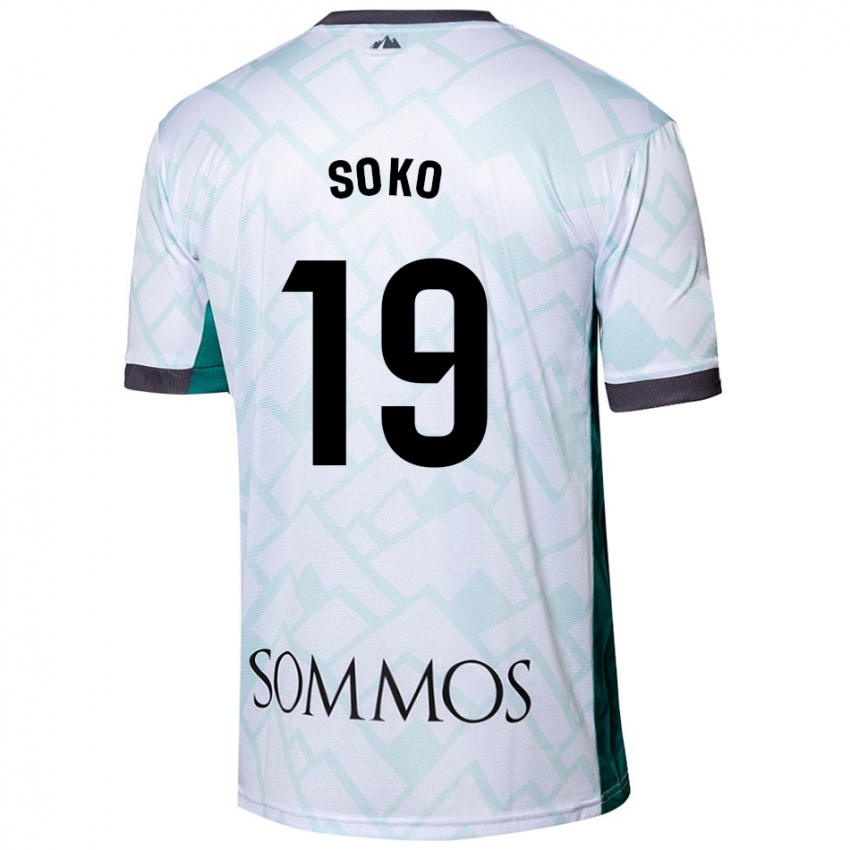 Mujer Camiseta Patrick Soko #19 Blanco Verde 2ª Equipación 2024/25 La Camisa México