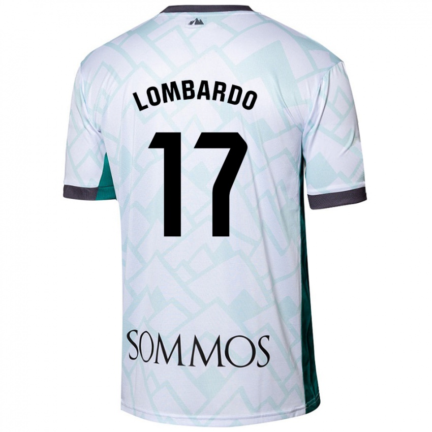 Mujer Camiseta Enzo Lombardo #17 Blanco Verde 2ª Equipación 2024/25 La Camisa México