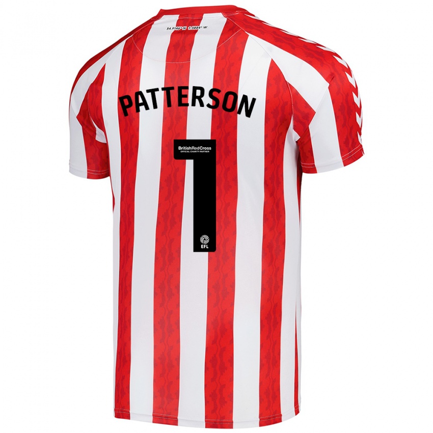 Niño Camiseta Anthony Patterson #1 Rojo Blanco 1ª Equipación 2024/25 La Camisa México