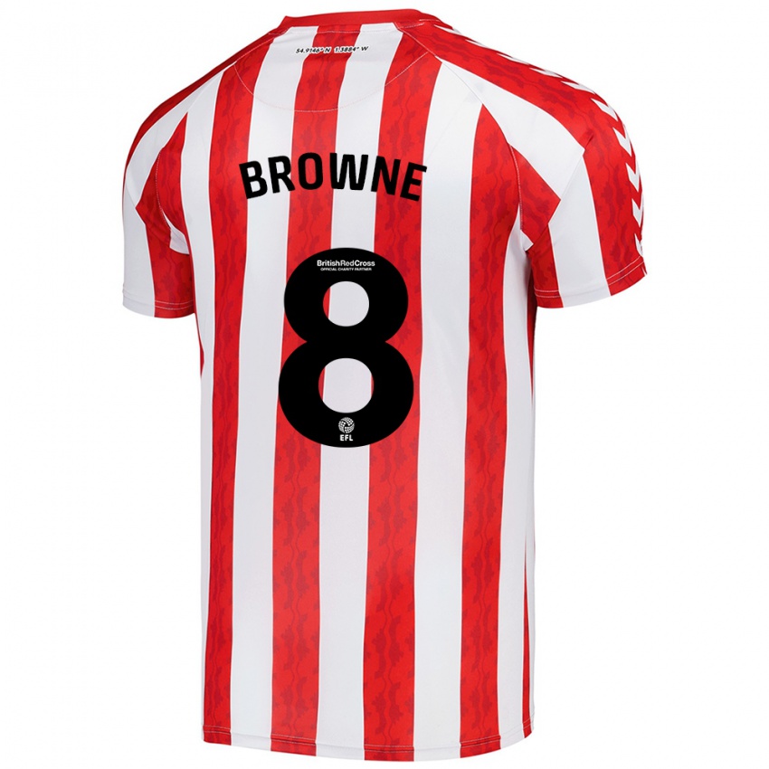 Niño Camiseta Alan Browne #8 Rojo Blanco 1ª Equipación 2024/25 La Camisa México