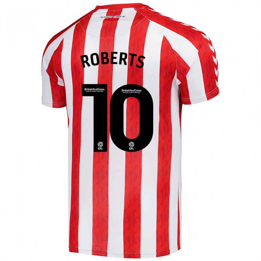 Niño Camiseta Patrick Roberts #10 Rojo Blanco 1ª Equipación 2024/25 La Camisa México