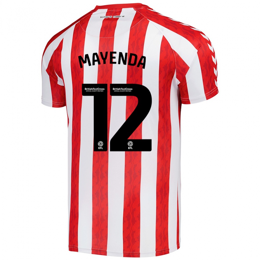 Niño Camiseta Eliezer Mayenda #12 Rojo Blanco 1ª Equipación 2024/25 La Camisa México