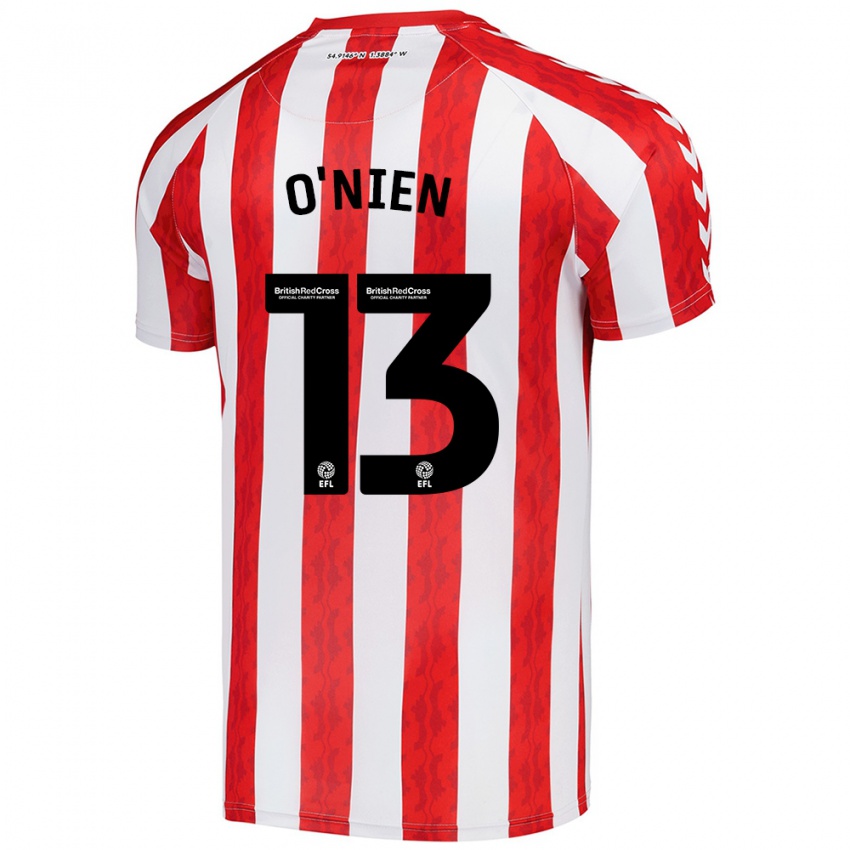 Niño Camiseta Luke O'nien #13 Rojo Blanco 1ª Equipación 2024/25 La Camisa México