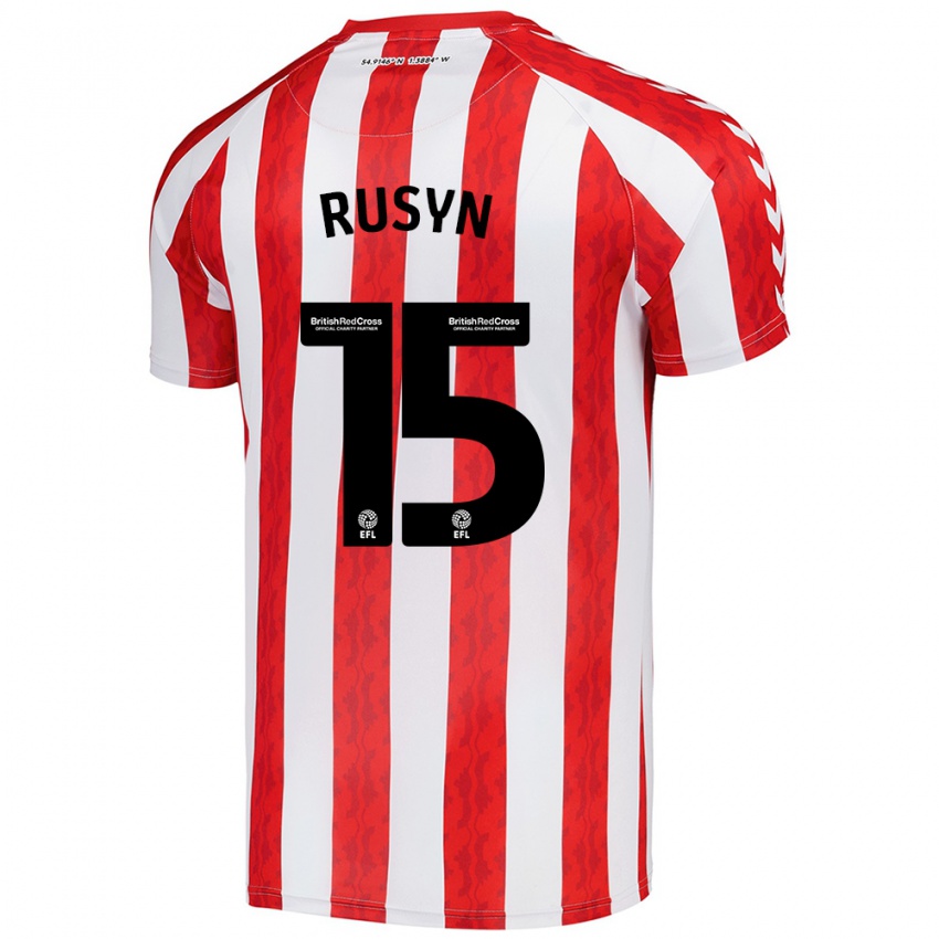 Niño Camiseta Nazariy Rusyn #15 Rojo Blanco 1ª Equipación 2024/25 La Camisa México