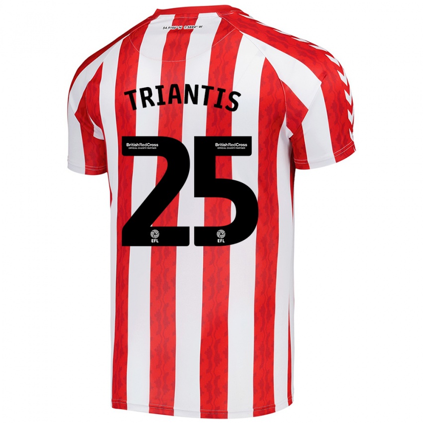 Niño Camiseta Nectarios Triantis #25 Rojo Blanco 1ª Equipación 2024/25 La Camisa México