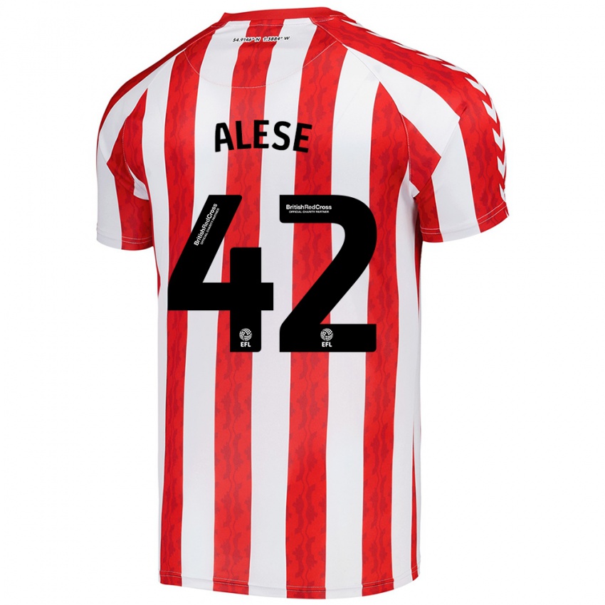 Niño Camiseta Aji Alese #42 Rojo Blanco 1ª Equipación 2024/25 La Camisa México