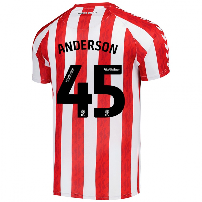 Niño Camiseta Joe Anderson #45 Rojo Blanco 1ª Equipación 2024/25 La Camisa México