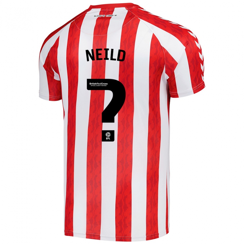 Niño Camiseta Joe Neild #0 Rojo Blanco 1ª Equipación 2024/25 La Camisa México