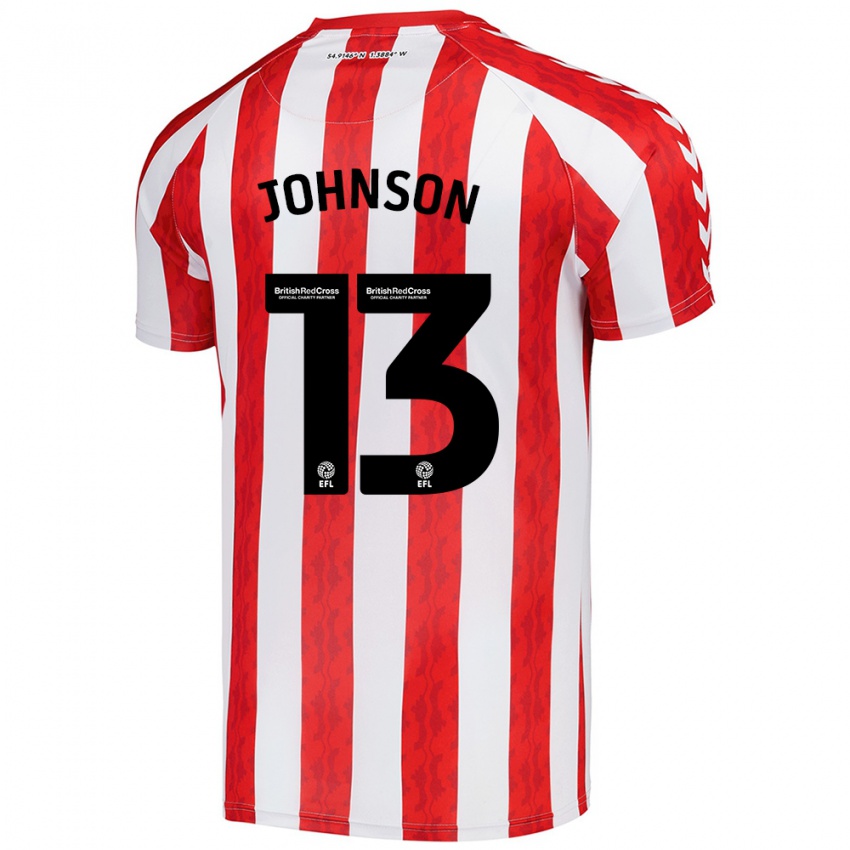 Niño Camiseta Zak Johnson #13 Rojo Blanco 1ª Equipación 2024/25 La Camisa México