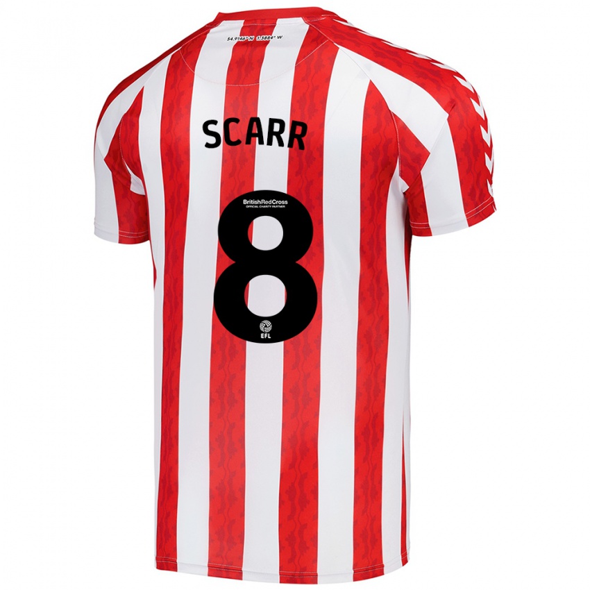 Niño Camiseta Emily Scarr #8 Rojo Blanco 1ª Equipación 2024/25 La Camisa México