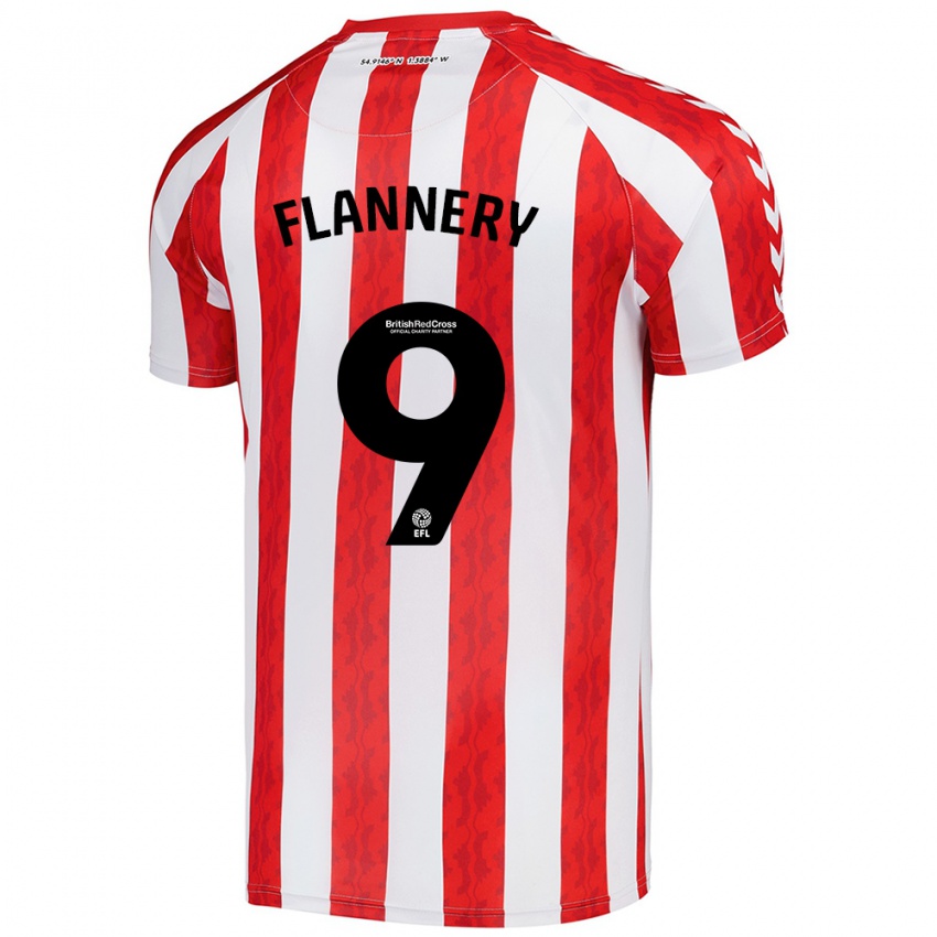 Niño Camiseta Keira Flannery #9 Rojo Blanco 1ª Equipación 2024/25 La Camisa México