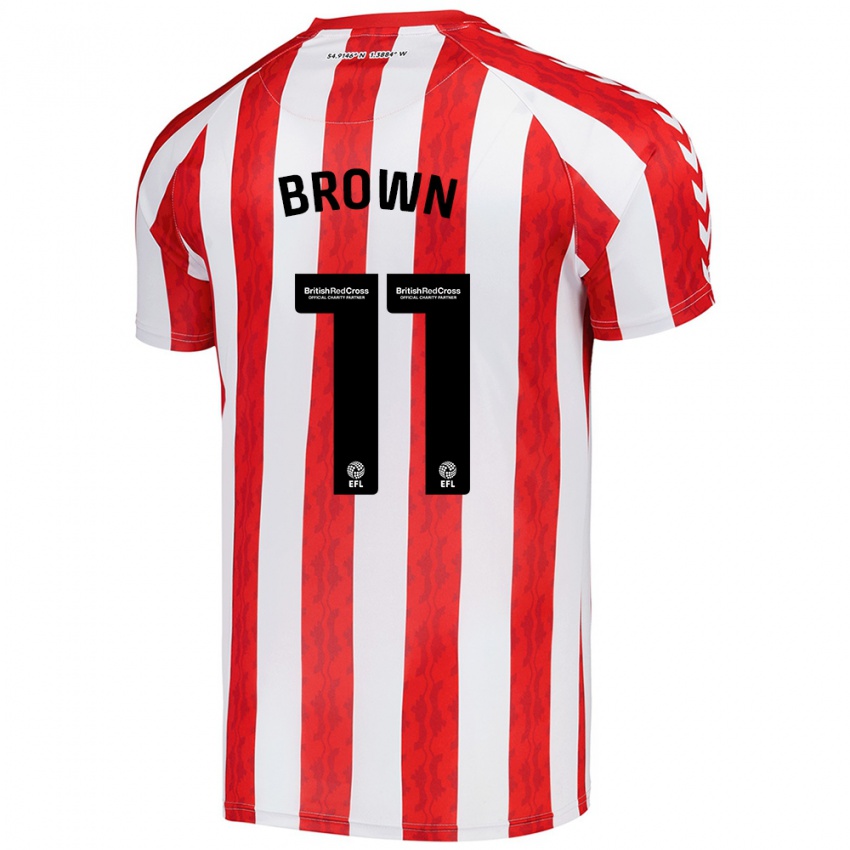 Niño Camiseta Jessica Brown #11 Rojo Blanco 1ª Equipación 2024/25 La Camisa México