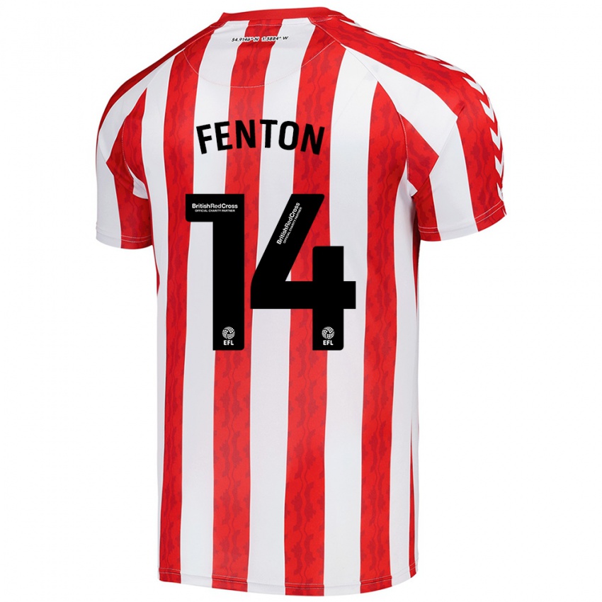 Niño Camiseta Natasha Fenton #14 Rojo Blanco 1ª Equipación 2024/25 La Camisa México