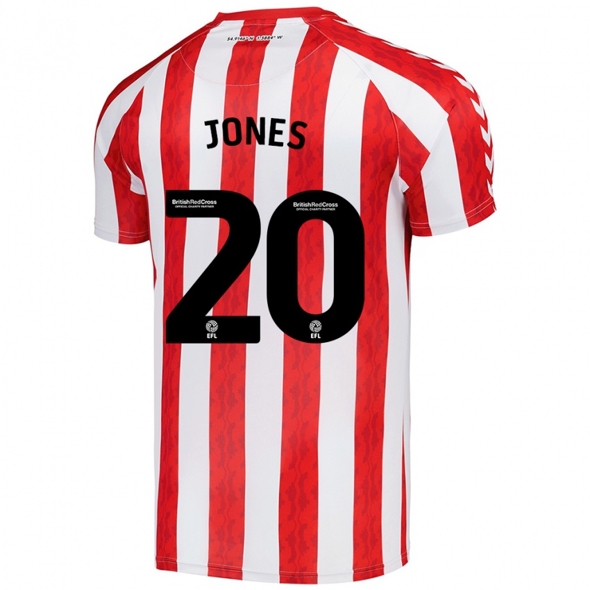 Niño Camiseta Ellen Jones #20 Rojo Blanco 1ª Equipación 2024/25 La Camisa México