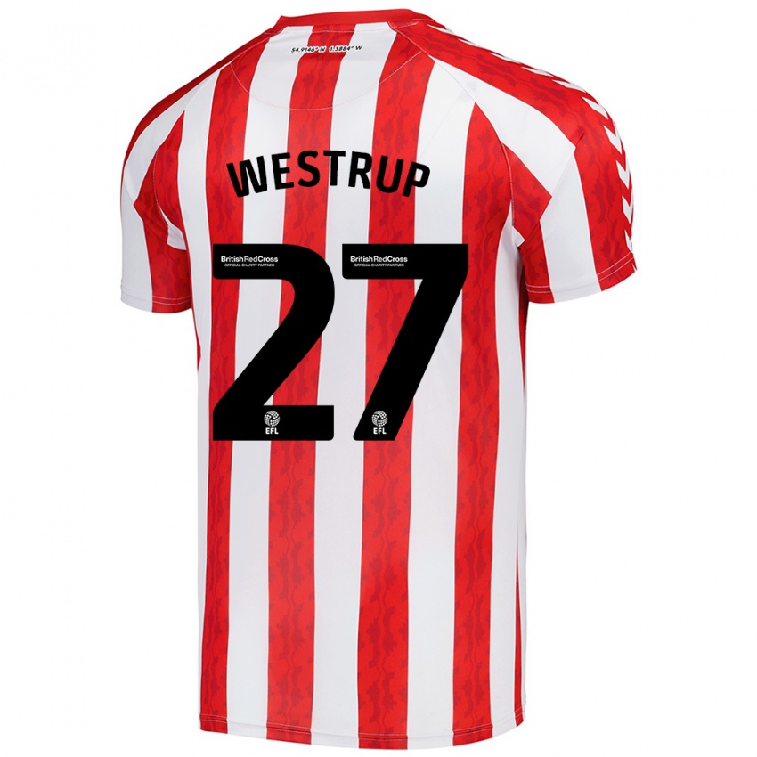 Niño Camiseta Brianna Westrup #27 Rojo Blanco 1ª Equipación 2024/25 La Camisa México