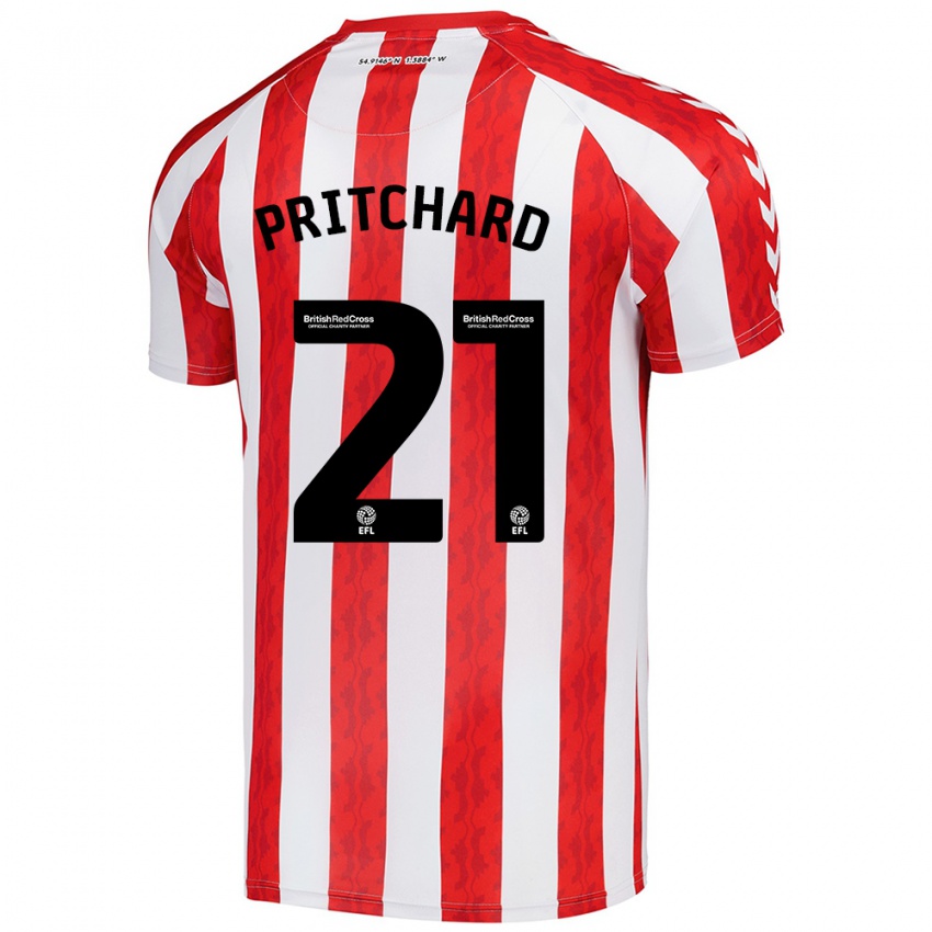 Niño Camiseta Alex Pritchard #21 Rojo Blanco 1ª Equipación 2024/25 La Camisa México