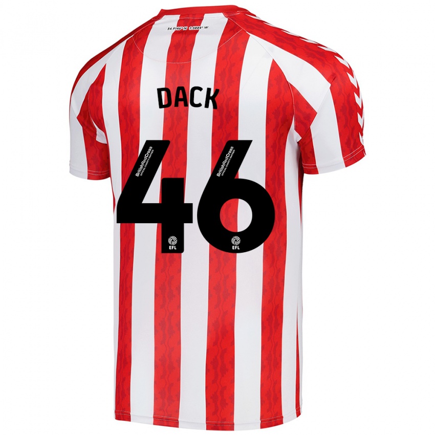 Niño Camiseta Bradley Dack #46 Rojo Blanco 1ª Equipación 2024/25 La Camisa México